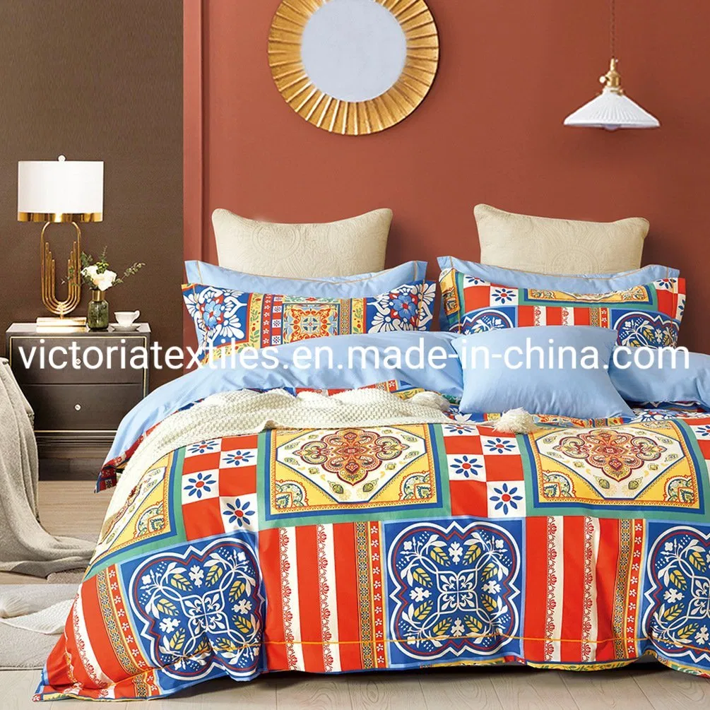 High Quality 100% Cotton Modern Printed Bed Quilt Cover, Blanket Cover Set for Master Bedroom