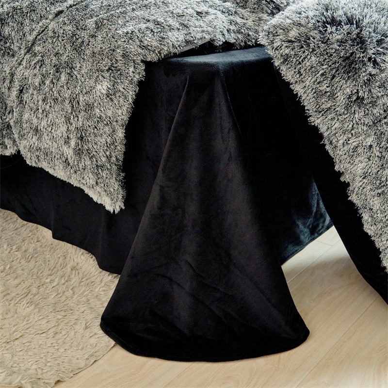 OEM/ODM High Quality King Size Grey Comforter Warm Mink Blanket Velvet Comforter Duvet Cover Tie Dye Pillowcase 4 Piece Bed Linen Bedding Set for Winter