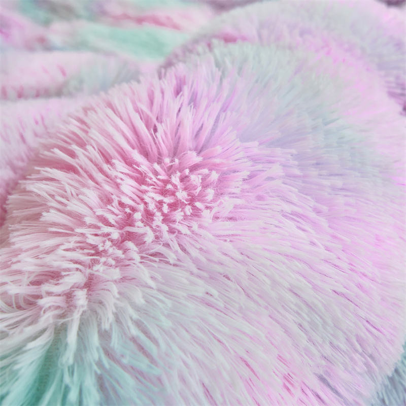 Home Textile Winter Pink Women Duvet Cover Bedsheet High Quality Multicolor Mink Blanket Fleece Tie-Dye Pillow Cover Quilt Comforter Bed Linen Bedding Set