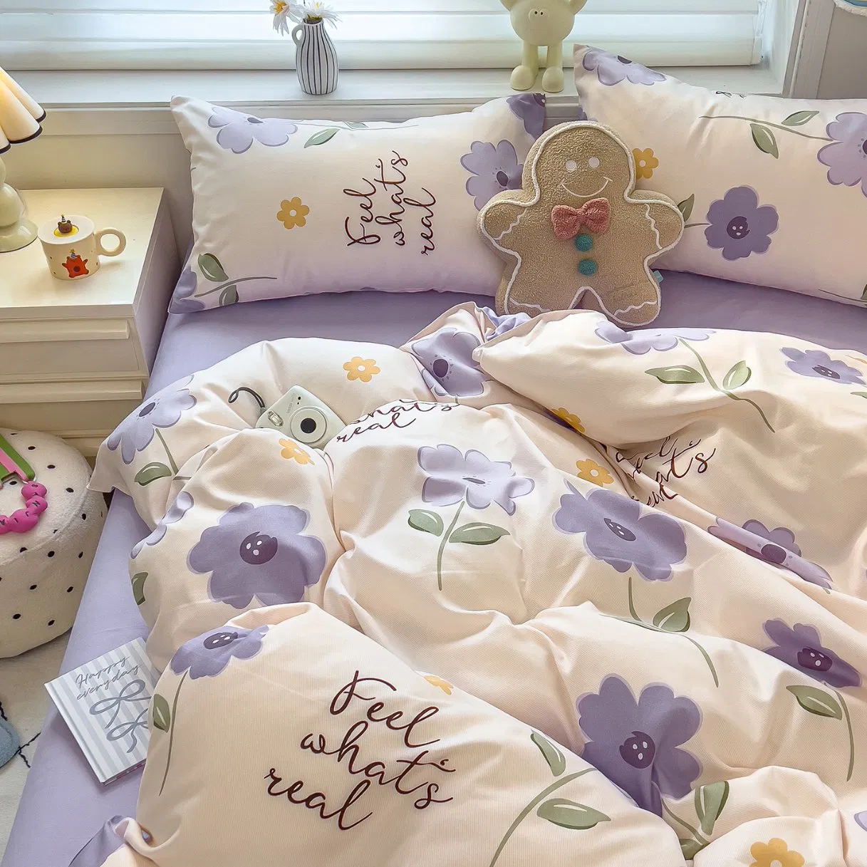 Wholesale Bed Sheets Bedsheets Printed Bed Sheet Set Skin-Friendly Duvet Cover Bedding Sets