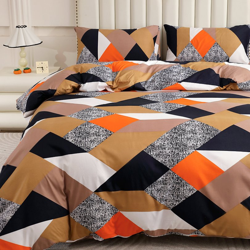 Flannel Fleece Bedding Set 4PCS Warm Soft for Autumn and Winter