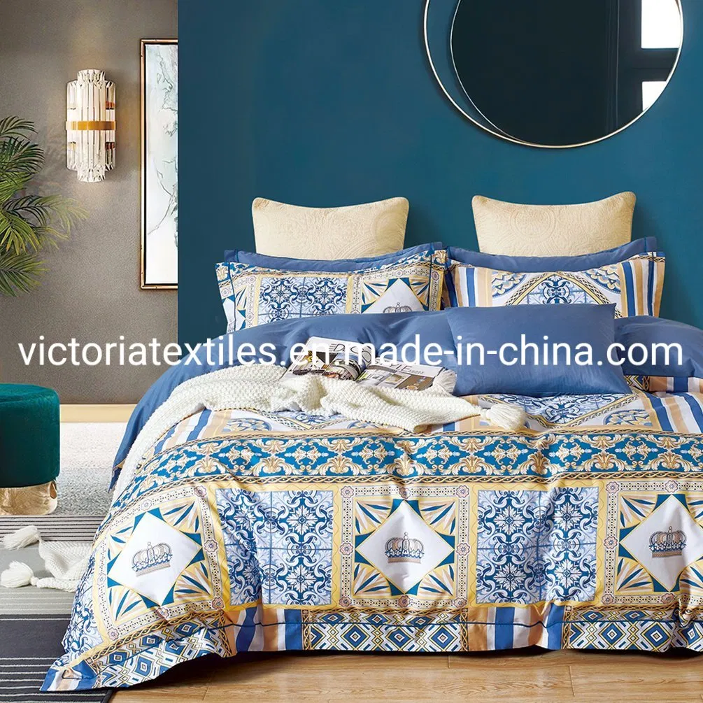 High Quality 100% Cotton Modern Printed Bed Quilt Cover, Blanket Cover Set for Master Bedroom