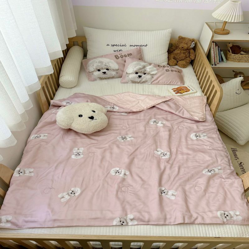 Cute Cartoon Digital Printing Kids Summer Quilt Cooling Air-Condition Quilt Customized Size 60s Lyocell Skin-Friendly Bedding for Children