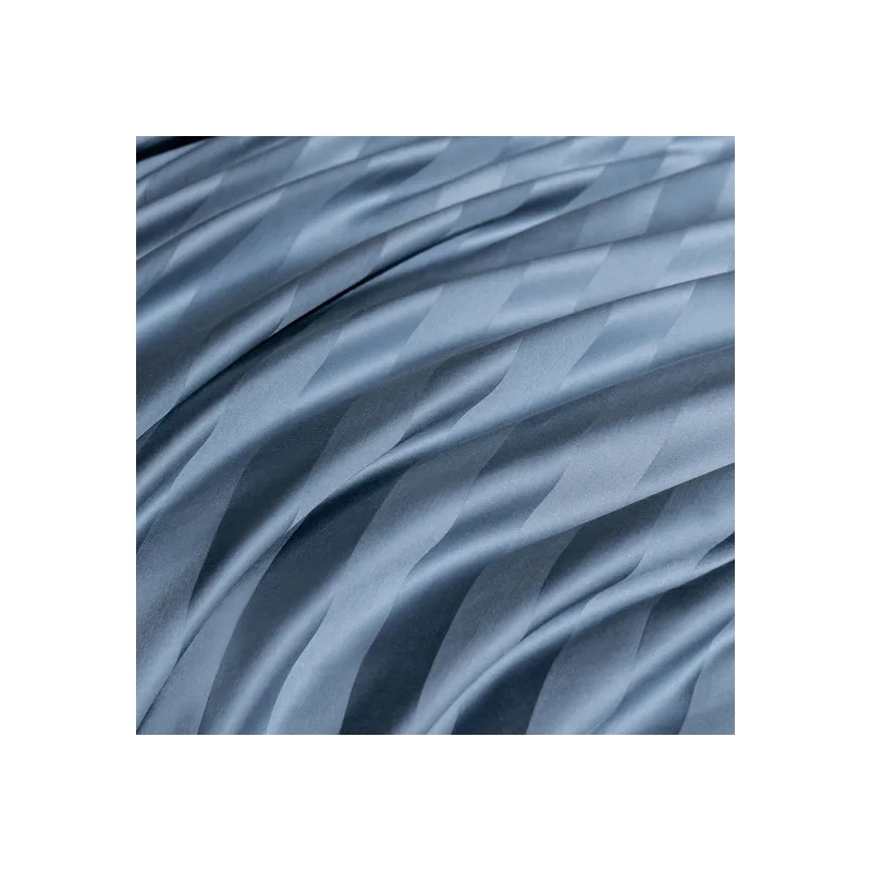 Hotel Collection Duvet Cover Queen Size 100% Cotton Satin White Striped Set (1 Duvet Cover &amp; 2 Pillow Shams) Queen Quilt Cover