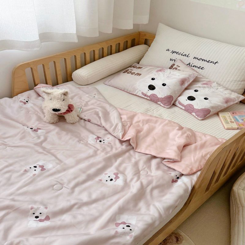 Cute Cartoon Digital Printing Kids Summer Quilt Cooling Air-Condition Quilt Customized Size 60s Lyocell Skin-Friendly Bedding for Children