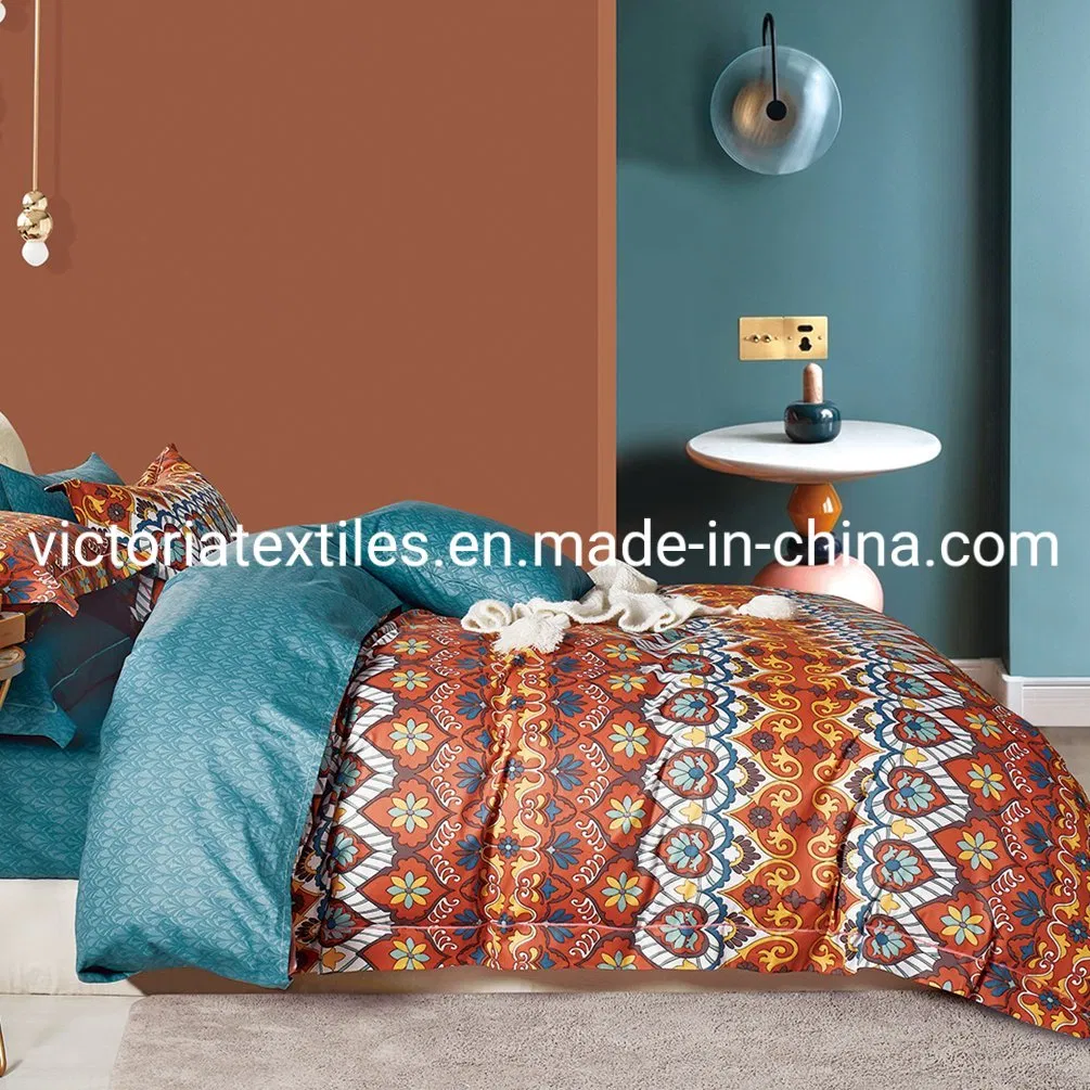 High Quality 100% Cotton Modern Printed Bed Quilt Cover, Blanket Cover Set for Master Bedroom