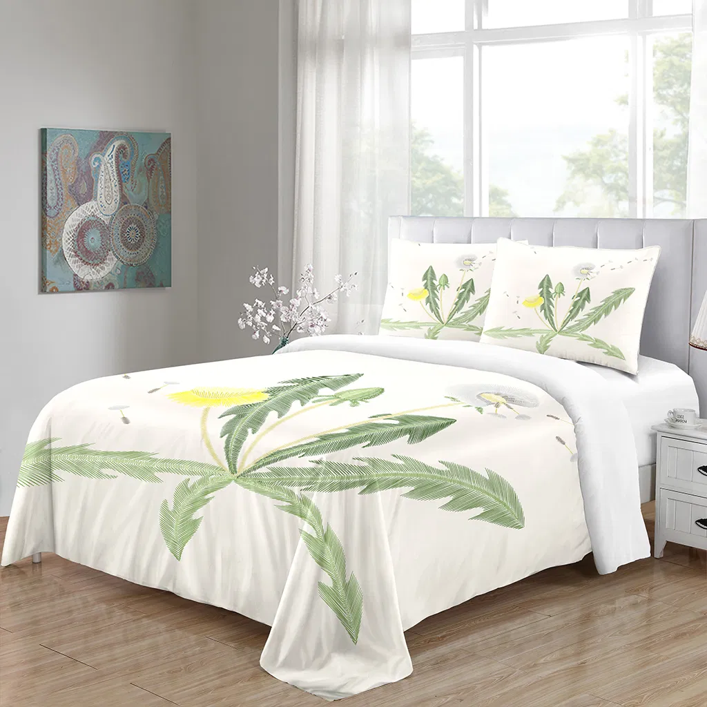Stylish Printed Duvet Cover Set, Soft Washed Microfiber Bedding Comforter Set