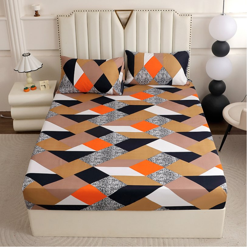 100% Polyester 4PCS Flannel Fleece Bed Sheet Quilted Bed Cover Bedding Set