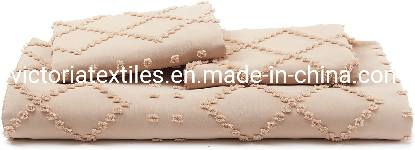 Tufted Comforter Cover Set - 3 Pieces Bed Sheet Set King Size, Soft and Durable Bedding Set