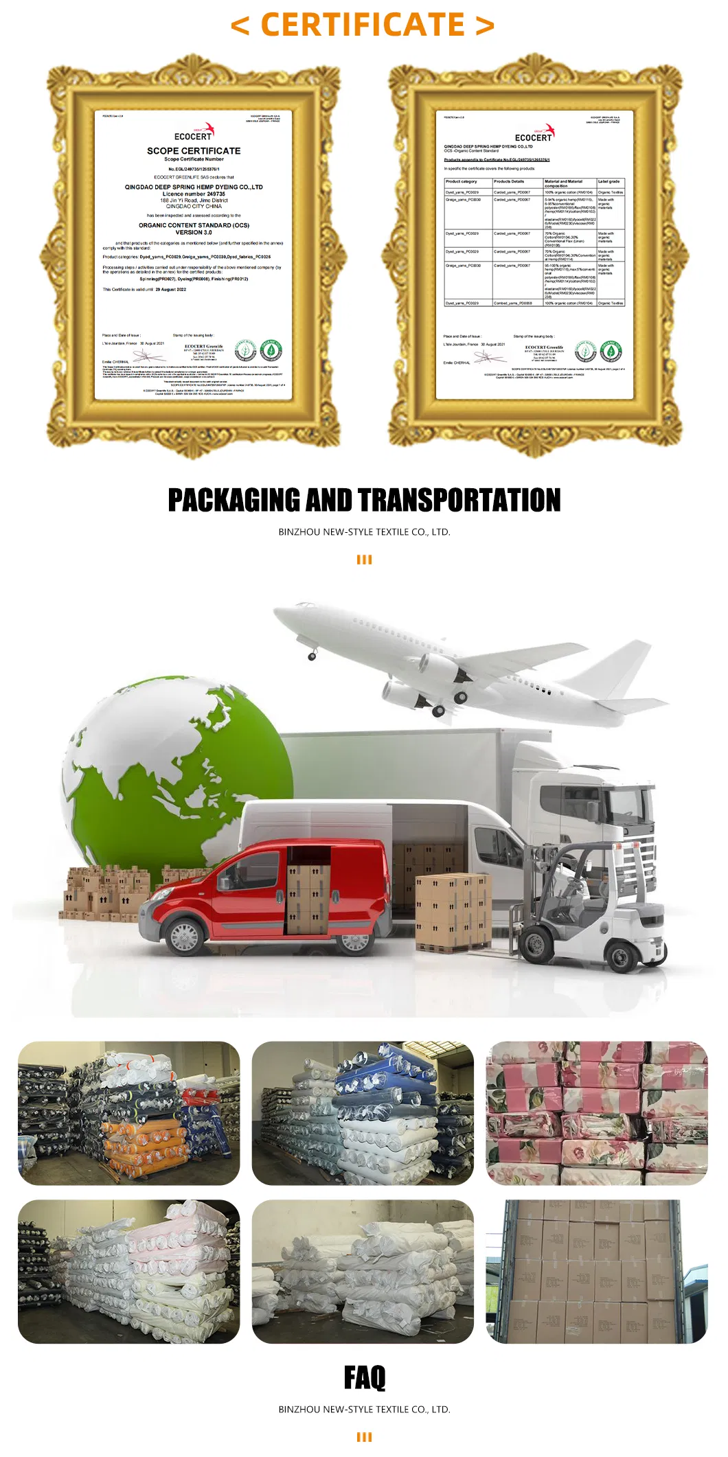 Cotton Bedding Set Display