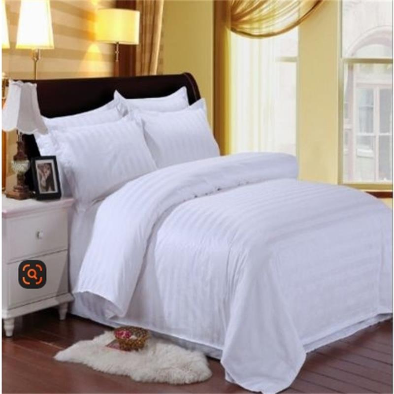 100% Cotton Hotel Stripe Collection White