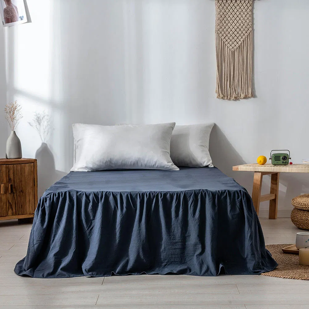 Wholesale Fitted Bed Skirt Polyester Queen Size Breathable Bedroom Bedspread Cover