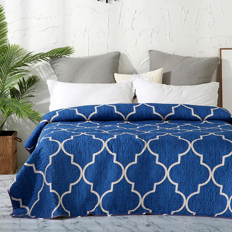 Handmade Patchwork Quilt Set American Stye Bed Cover Set Printed Bedspreads Set Quilt Blanket