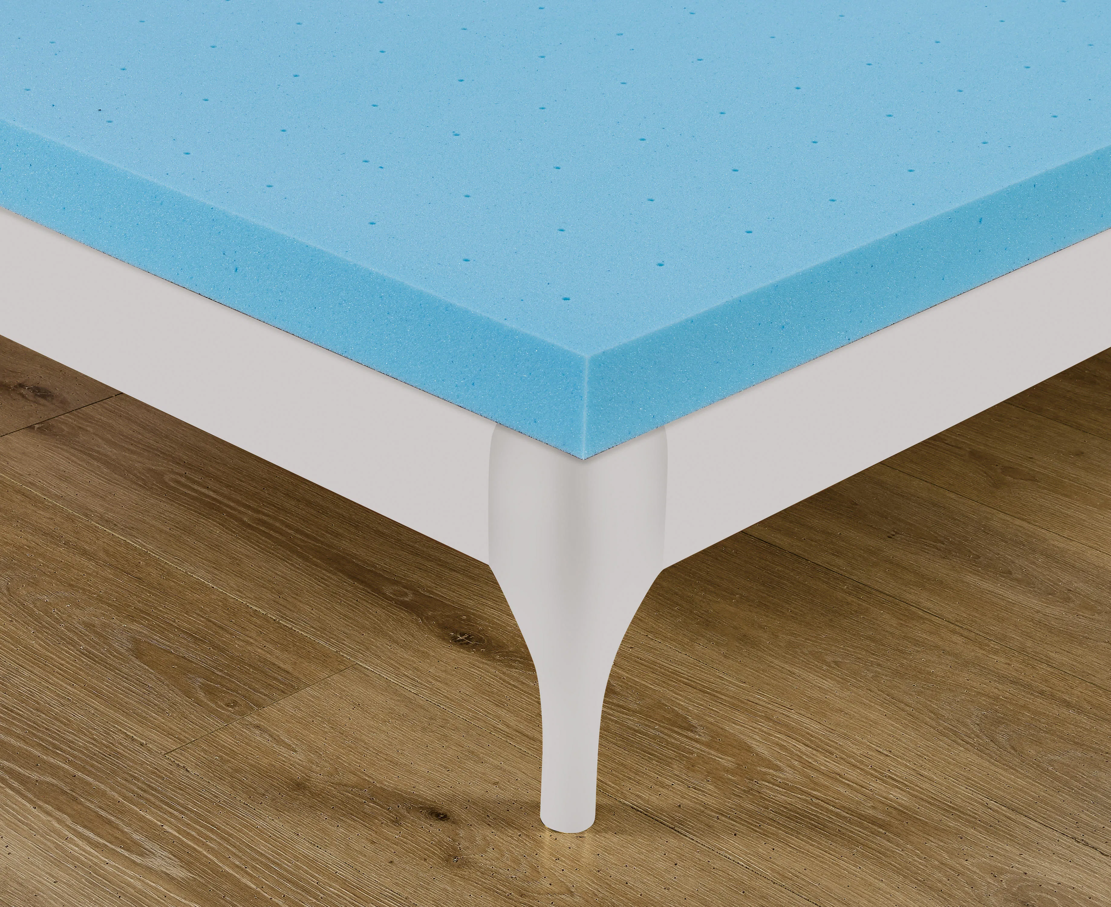 Premium Certified Blue Gel Foam Mattress Topper/ Pad/Pillow Top for Ultimate Comfortable, 2'' Thickness