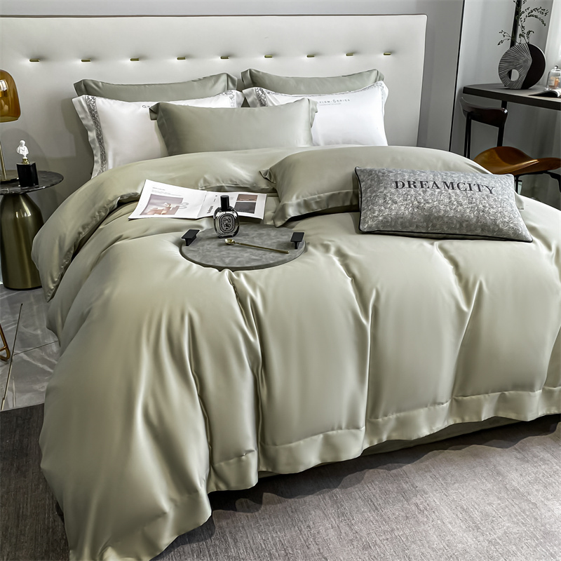 Home Textile Quilt Cover Home China Silk-Like Bedding Set