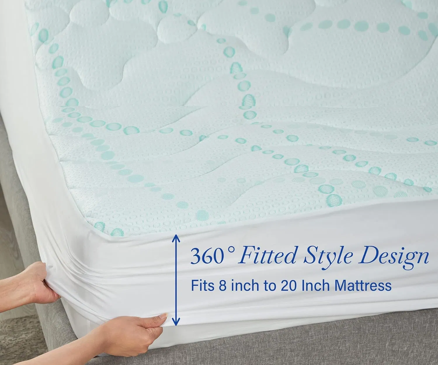 3-Zone Quilting Mattress Pad Cooling Comfortable Mattress Pad Topper