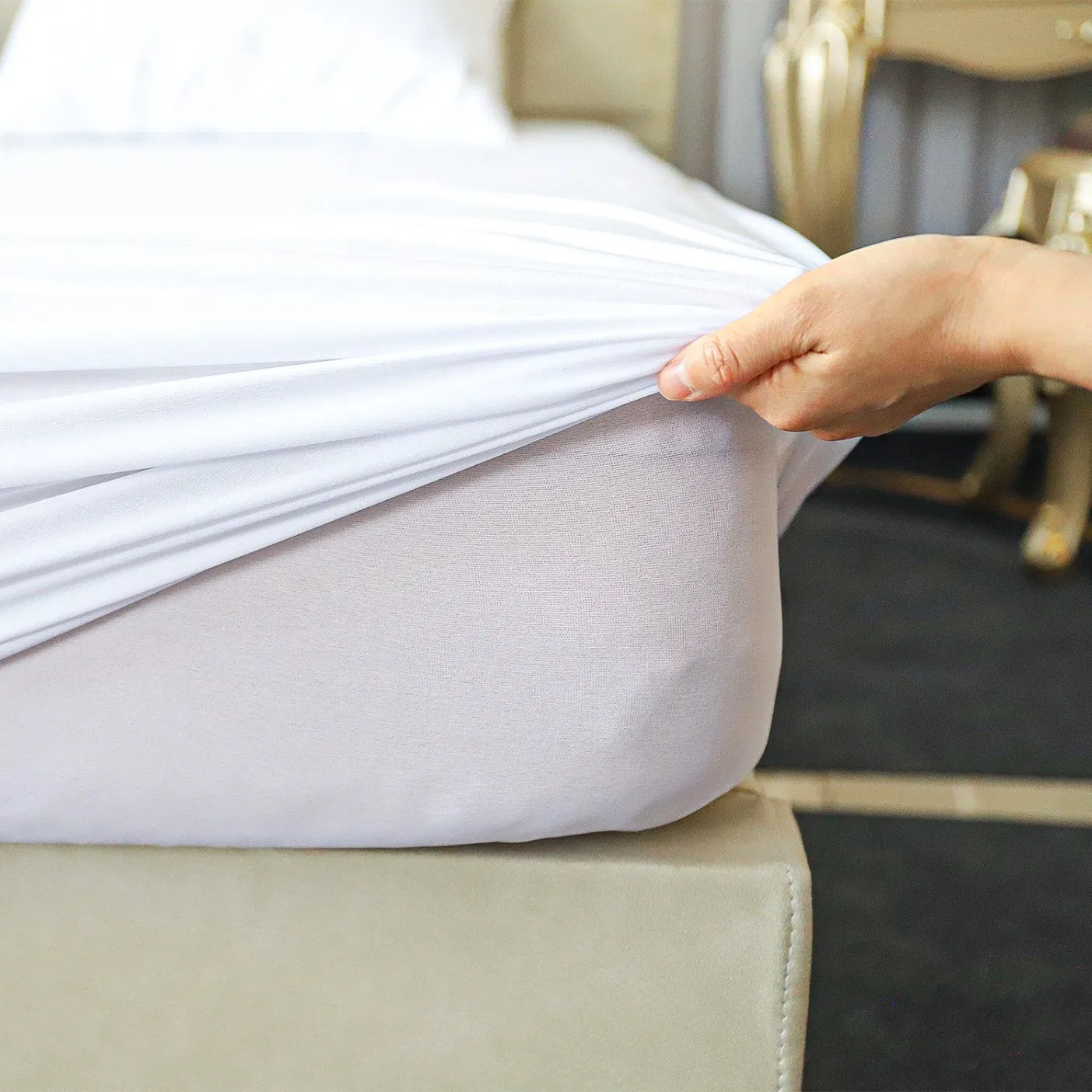 Waterproof Mattress Cover Protector- Ultra Soft, Anti-Allergy, Moisture Wicking, Machine Washable-Double (138X190+30cm)