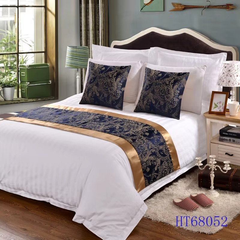 Hotel Collection King Size Microfiber Bed Sheet Bed Runner (JRD715)