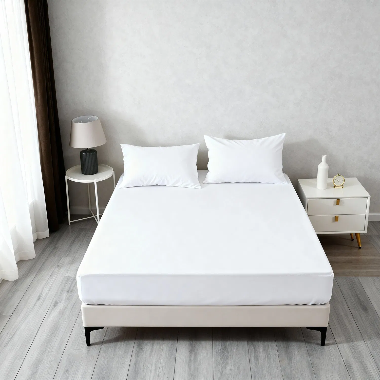 Waterproof Mattress Cover Protector- Ultra Soft, Anti-Allergy, Moisture Wicking, Machine Washable-Double (138X190+30cm)