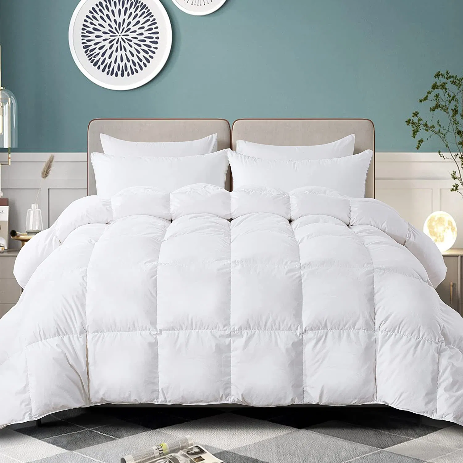 Textile Cotton Bedding Duvet Cover Sets Queen Double Goose Down Quilts Set Hotel Comforter