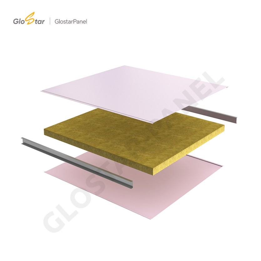 100mm Rockwool Cleanroom Sandwich Panel for Steel Structure Workshop