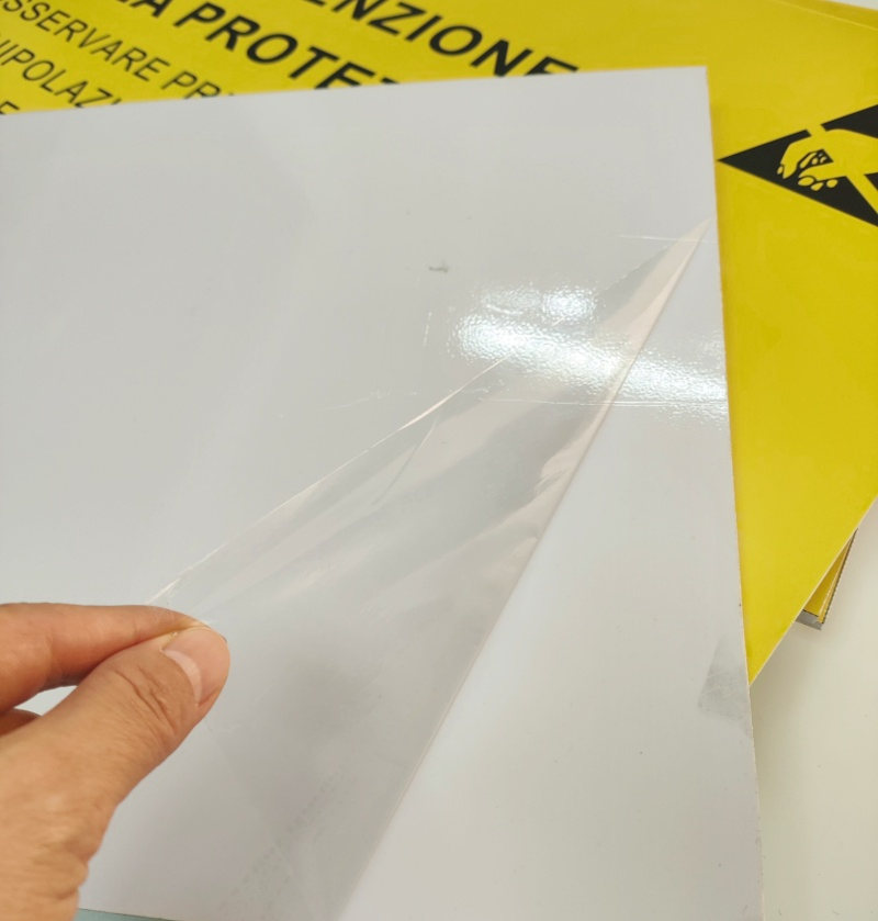 Slovak Market ESD Warning Sign for ESD Protected Areas, Antistatic PVC Wall Sticker 10e8-10e10ω for Slovakia Electronics and Cleanrooms