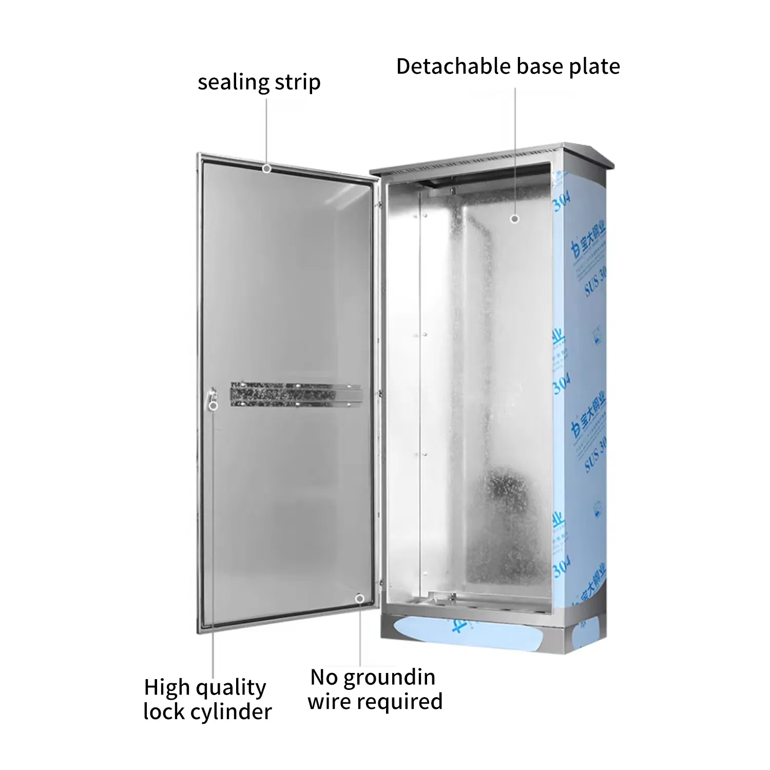 Professional Outdoor Power Cabinet System with Outdoor Stainless Steel Photovoltaic and Net Cage Weatherproof Design