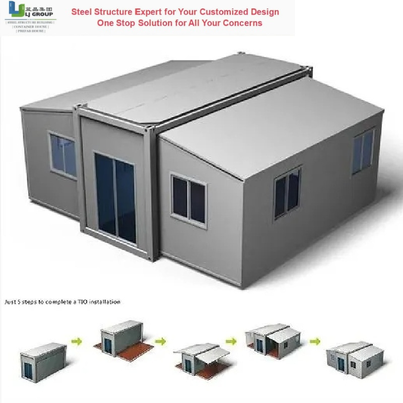 Sandwich Panel Steel Structure Portable Prefab Container House Home Modular Foldable Expandable Container House Prefabricated Building