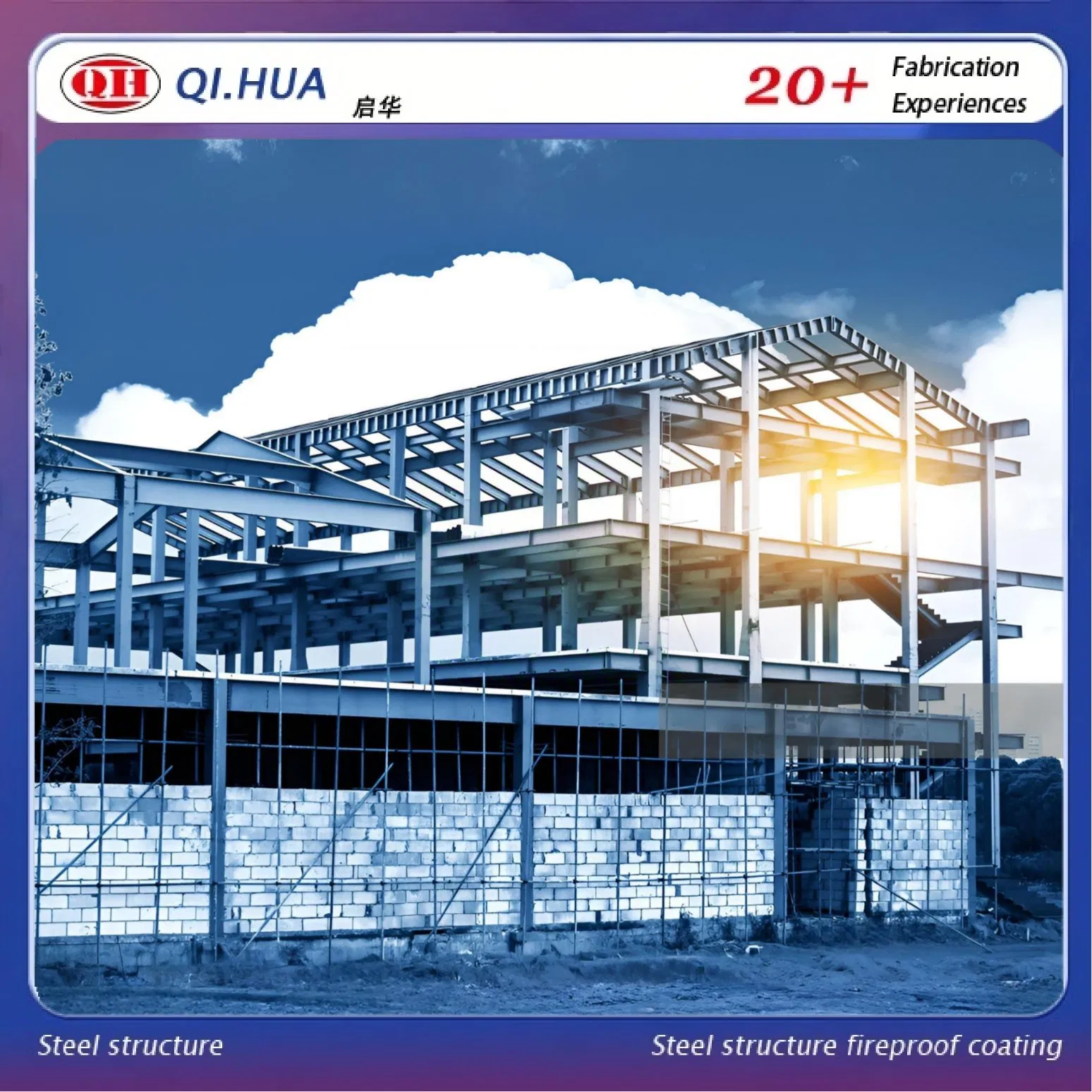 Multi-Storey Steel Frame Prefabricated Building for Industrial Construction Projects