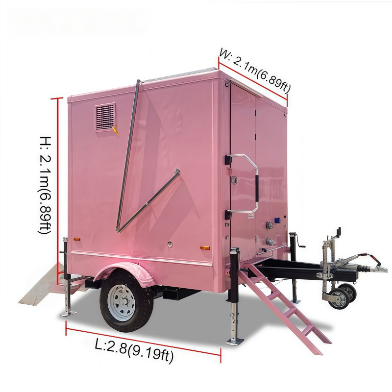 Low Price Luxury Durable Prefab Portable Bathroom Units with Mobile Toilet Trailer for Camping Adventure