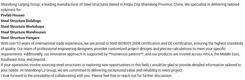 Large Scale Steel Workshop