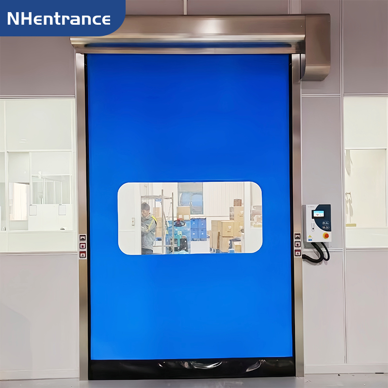 Automatic Remote Control Cleanroom Rapid Rolling Door for Electronics Manufacturing and Contamination-Control Areas High Speed PVC Door