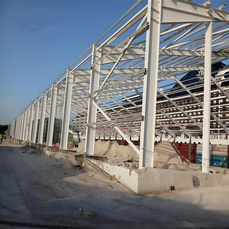 Long-Span Steel Grid Workshop Structure Material