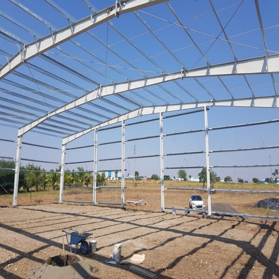 Modern Prefab Steel Structure Building Prefabricated Steel Warehouse/Workshop/Aircraft Hangar/Office Shed Material