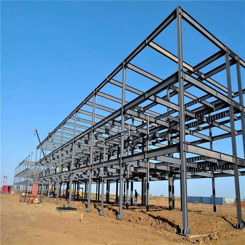 Prefabricated Steel Structure Frame Warehouse Prefab Commercial Building with Insulation Sandwich Panel Roof Wall
