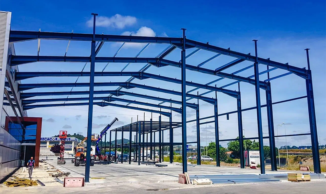 Light Industrial Warehouse Steel Structure Frame Building Portal Frame Workshop Plant Industrial Building Design