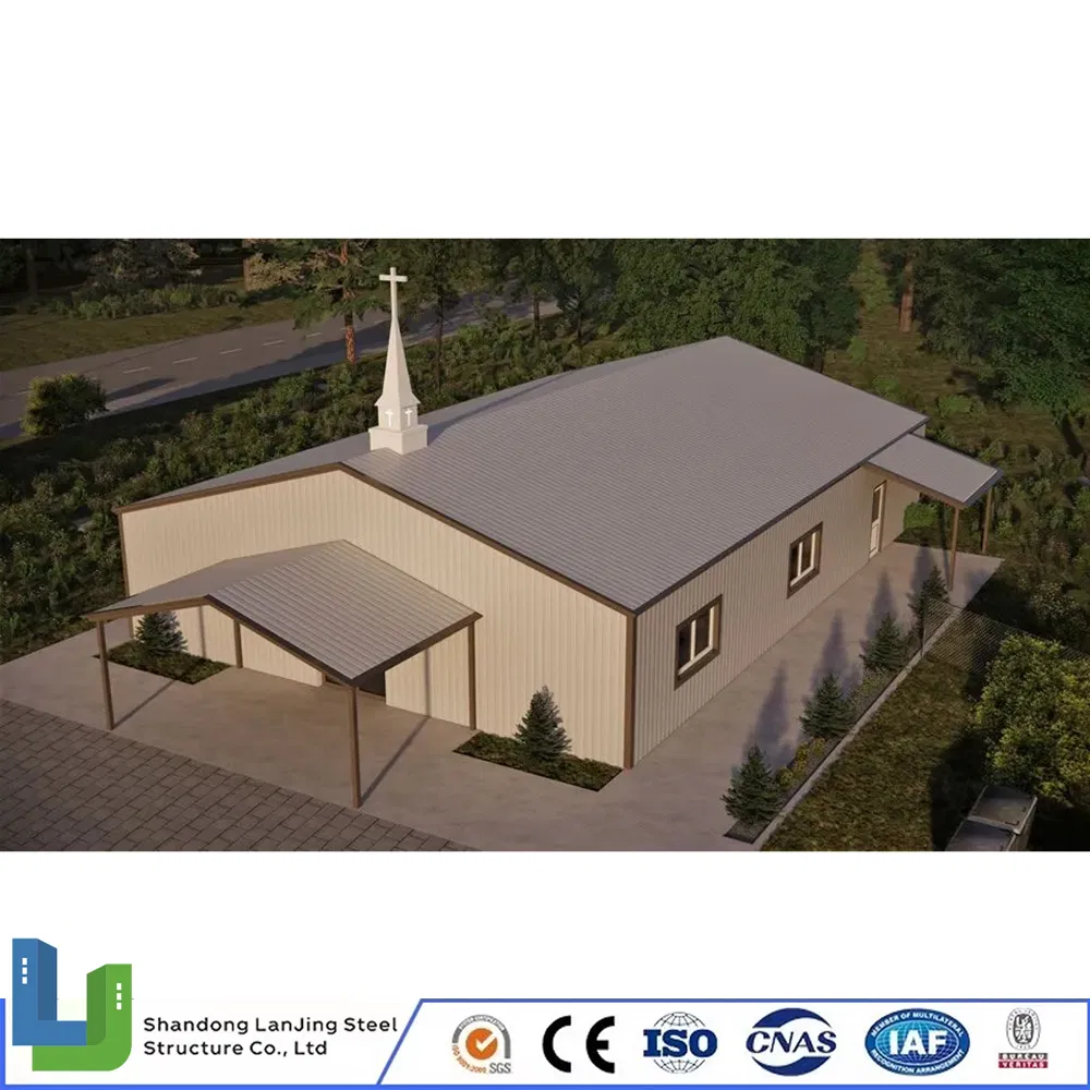 Steel Structure Metal Roof Space Frame Prefabricated Industrial Building Hall Church