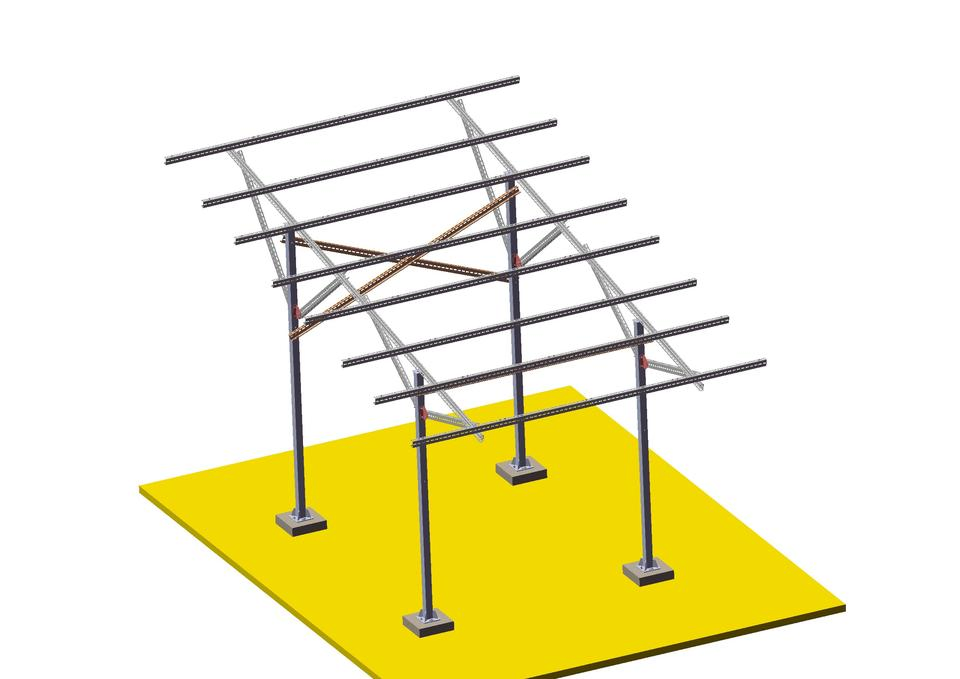 Ground Mount Structure Solar PV Steel PV Ground Solar Mounting Structure
