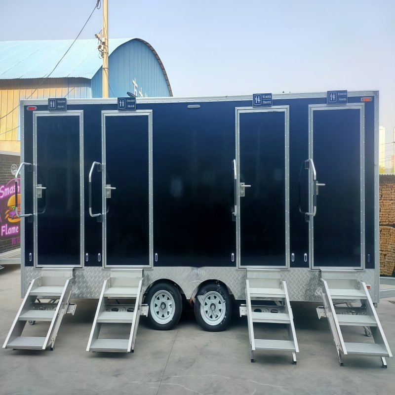 Hot Sale Luxury Durable Prefab Portable Bathroom Units with Mobile Toilet Trailer for Camping