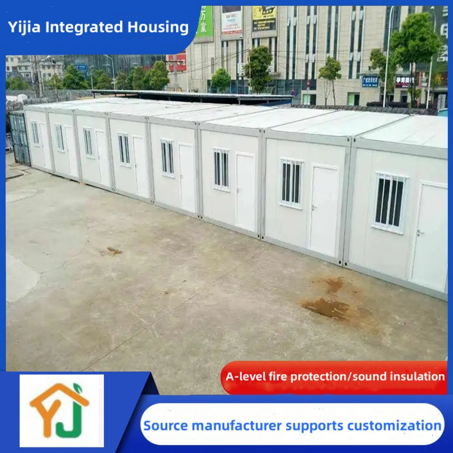 Removable and Reusable Steel Structure of Prefabricated Movable Housing on Export Site