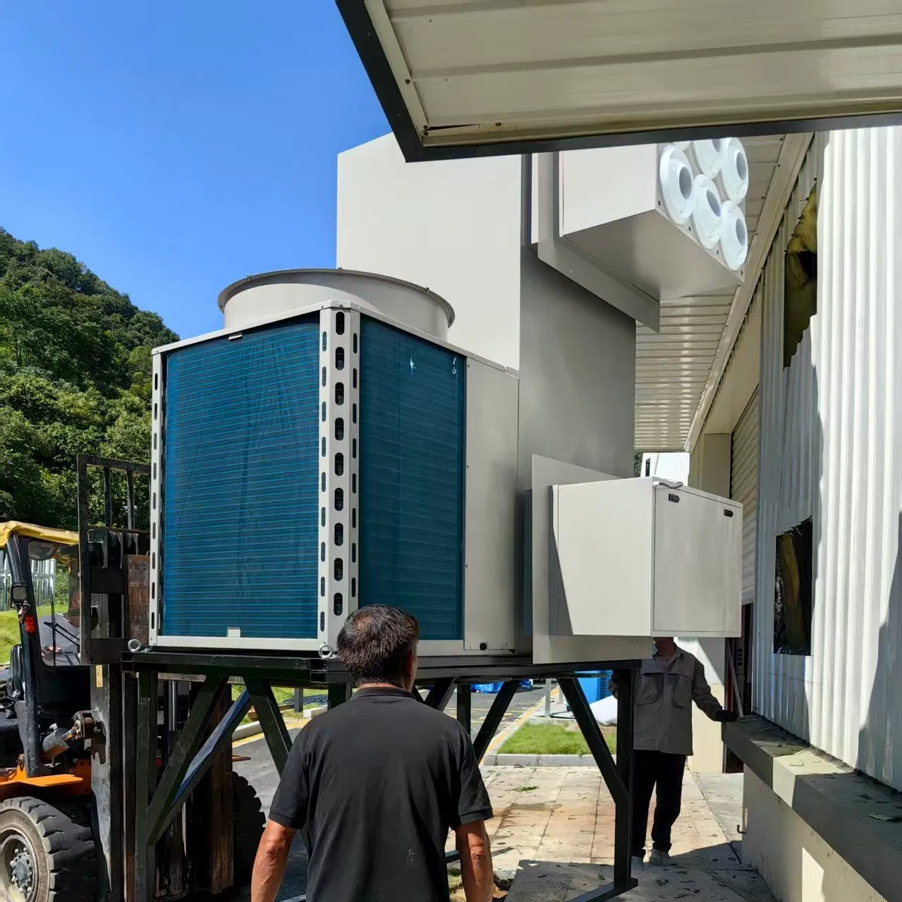 Industrial Integrated HVAC System for High Ceiling Factory and Workshop