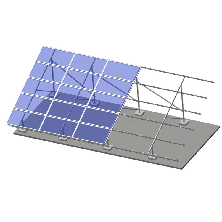 PV Ground Solar Mounting System Structure with Ramming Pile Foundation