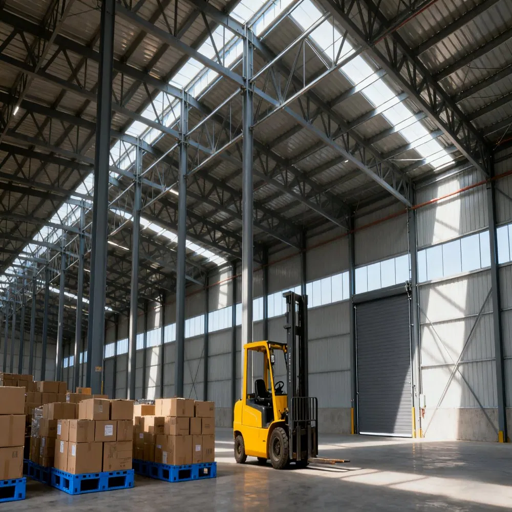 ISO9001 Certified Prefab Steel Structure Warehouse for Over 50 Years of Use