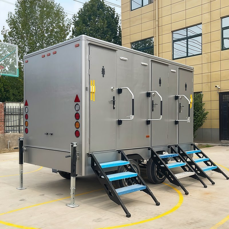 Wholesale Outdoor Luxury Durable Prefab Portable Bathroom Units with Mobile Toilet Trailer for Holiday Village Party Use