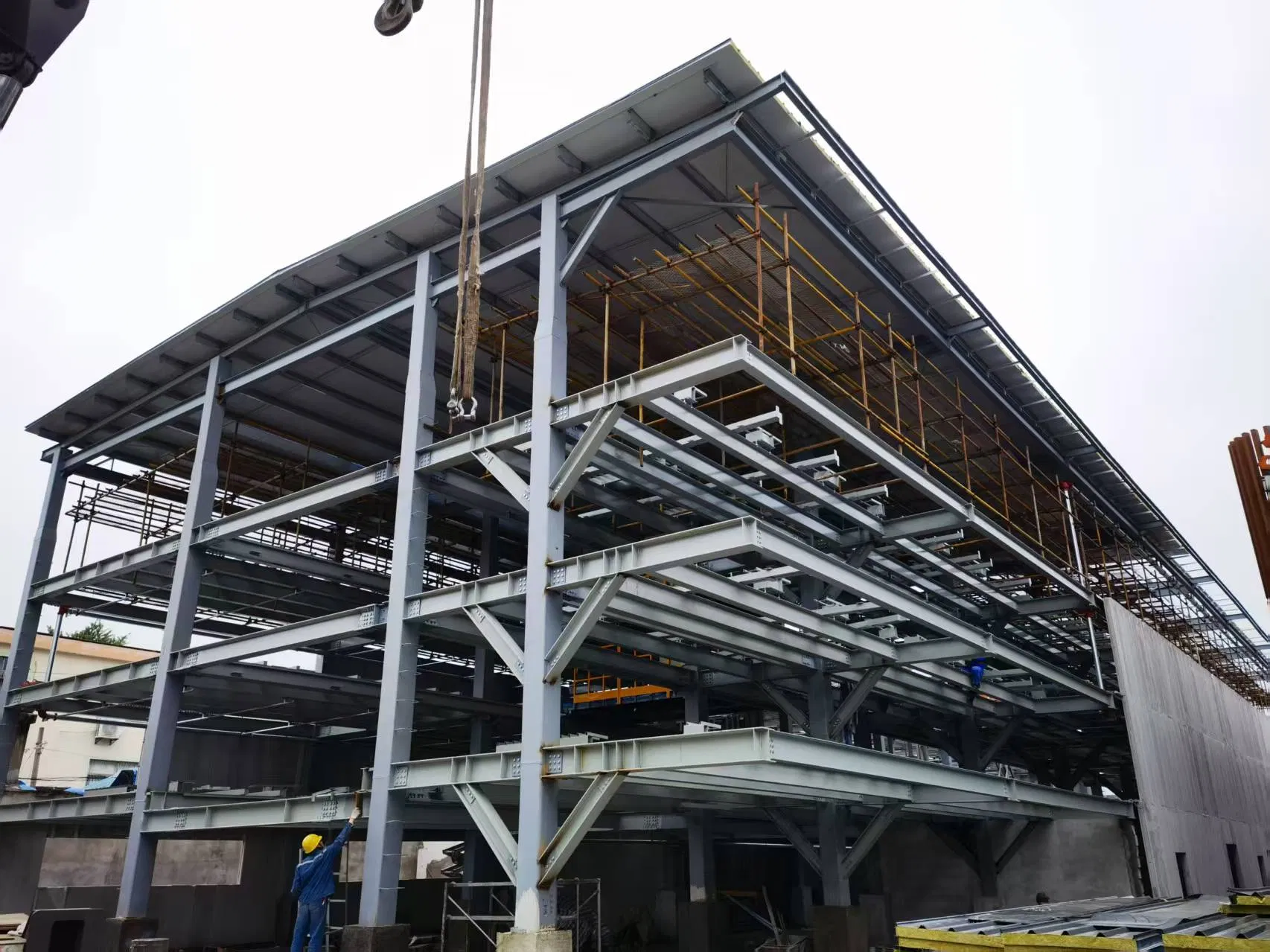 Light Industrial Warehouse Steel Structure Frame Building Portal Frame Workshop Plant Industrial Building Design