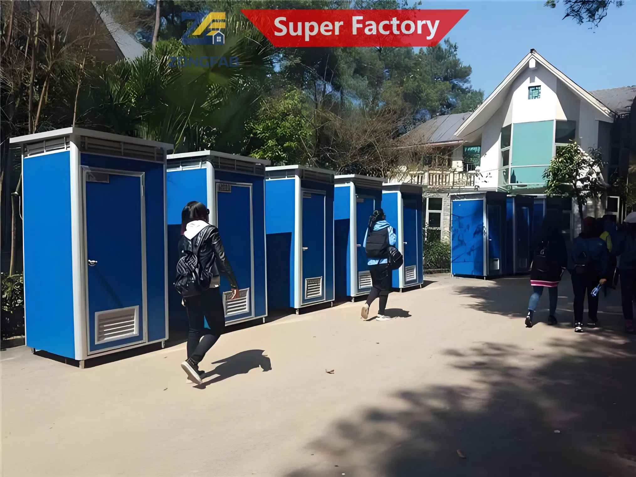 Portable Prefab Toilet Unit for Outdoor Events and Temporary Construction Site Use