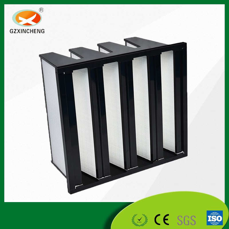 Ventilation System Equipment V-Bank Large Air Volume HEPA (ULPA) Filter