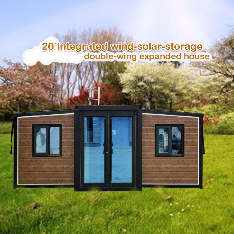 Prefab Wind-Solar Hybrid 38 Sqm Modular Trailer Home with Living Room