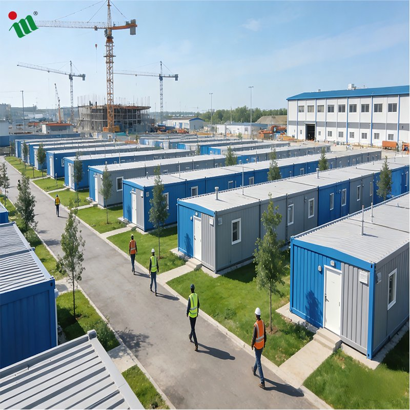 Prefabricated Steel House Light Steel Structure Metal Frame Office Commercial Building Construction