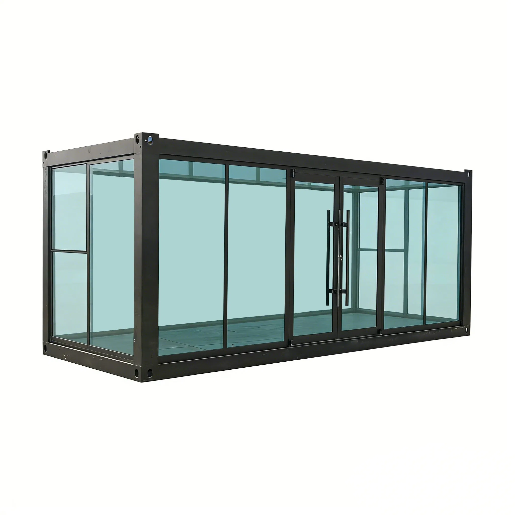 Transparent Acoustic Insulation Noise Reducing Quiet All-Glass Curtain Wall Container House
